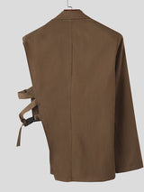 Men's Deconstructed One Shoulder Long Sleeve Blazer SKUL42550