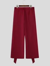 Men's Solid Color Loose Tie Waist Pant SKUL62164