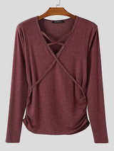 Men's Cross Rope Long Sleeve T-Shirt SKUL40093