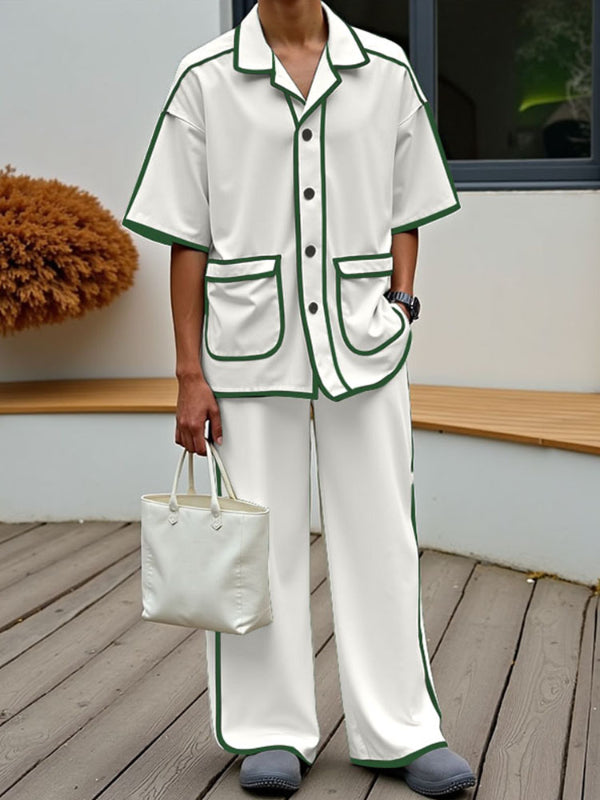 Men's Bold Outline Two Pieces Outfit SKUL15188