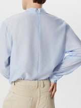 Mens Ribbon Design Sheer Long Sleeve Shirt SKUK61851