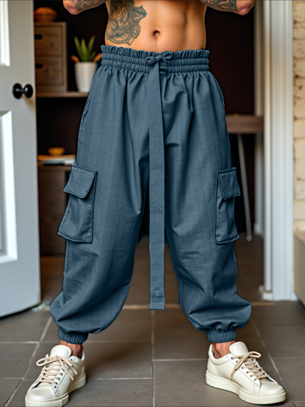 Mens Solid Color Loose Casual Pant SKUL16960