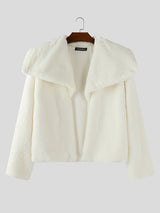 Men's Plush Large Collar Long Sleeve Jacket SKUL27329