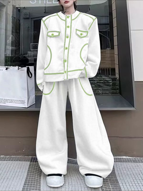 Men's Color Block Stitch Two Pieces Outfit SKUL34183