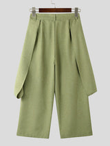 Mens Solid Color Layered Design Pant SKUK97739