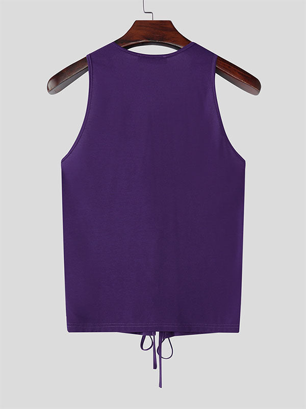 Mens Hollow-Out Cropped Sleeveless Tank SKUL04272