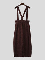 Men's Vintage Pinstripe High Waist Wide Leg Jumpsuit SKUL63100