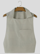 Mens Solid Color Pocket Like Tank SKUK74166