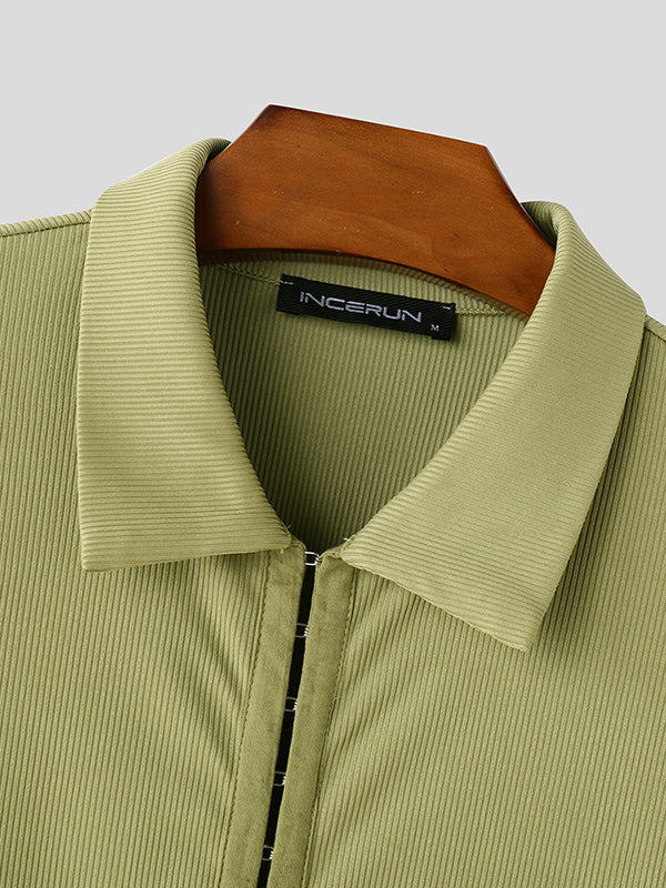 Mens Textured Knit Long Sleeve Shirt SKUL03021