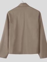 Men's Solid Tie-Shaped Cut Long Sleeve Shirt SKUL34010