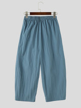 Men's Harajuku Streetwear Oversized Baggy Curved Pleated Elastic Waist Pant SKUL66153