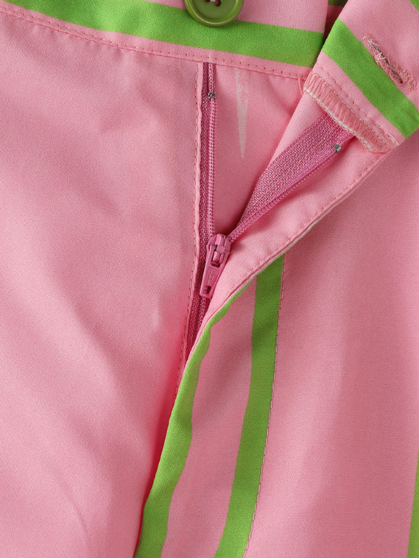 Mens Bold Stripe Colorblock Two Pieces Outfit SKUL23562