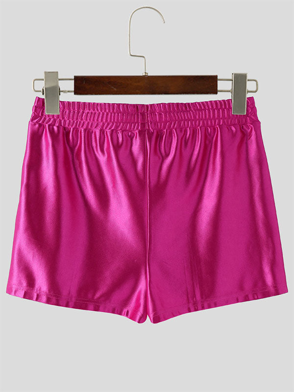 Mens Color Block Zipper Casual Short SKUL12451