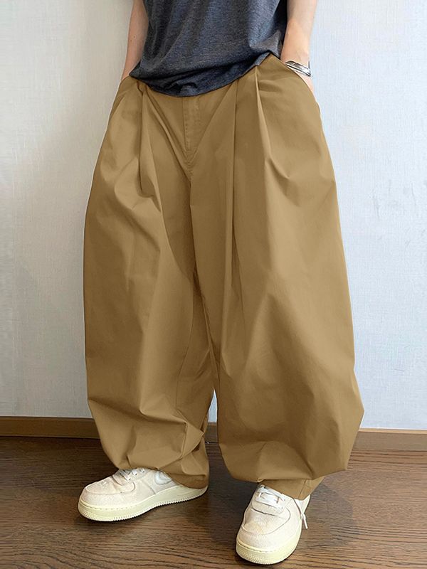 Men's Vintage Versatile Pleated Lantern Pant SKUL46295