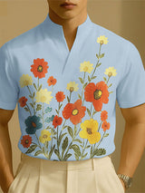 Men's Floral Print Short Sleeve Shirt SKUL15556