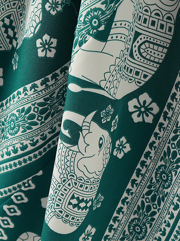 Mens Resort Style Printed Skirt SKUL08457