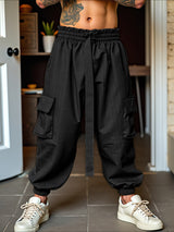 Mens Solid Color Loose Casual Pant SKUL16960