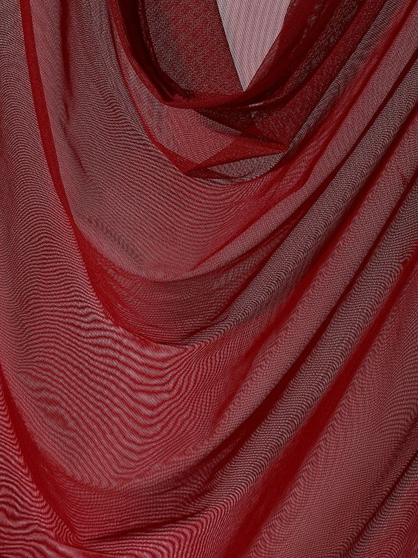 Men's Sheer Mesh Cowl Neck Long Sleeve T-shirt SKUL41054