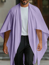 Mens Solid Color Casual Loose Cardigan SKUL06468