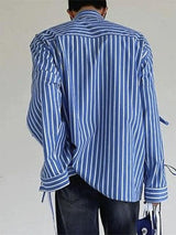 Mens Tie Design Striped Long Sleeve Shirt SKUK85359