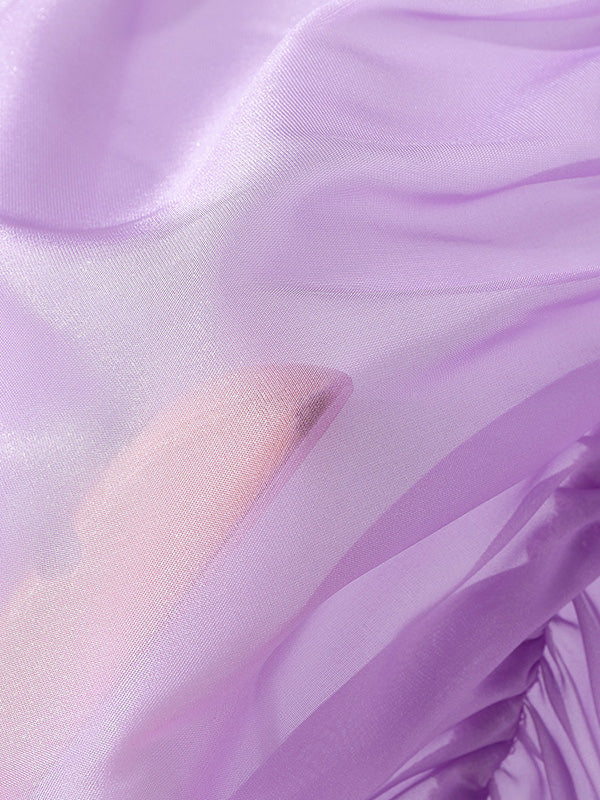 Mens Sheer Ruched Long-Sleeve T-Shirt SKUK94617