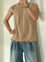 Men's Avant-Garde Split Back Textured Tank SKUL54717