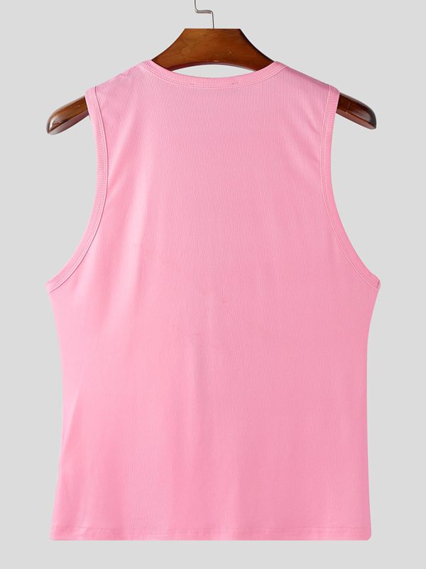 Men's Tie Print Knit Tank SKUL39777