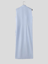 Men's Avant-Garde Sleeveless Long Wrap Tank SKUL68350