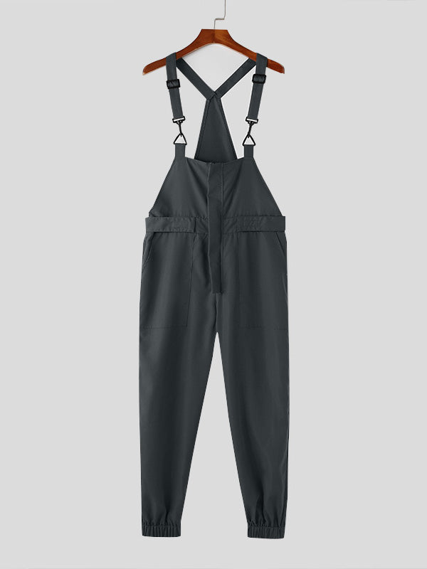 Mens Casual Utility Style Workwear Suspender Jumpsuit SKUK62638