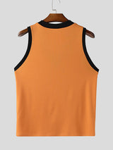 Mens Colorblock V-Neck Casual Tank SKUL15206
