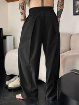 Mens Solid Color Loose Fit Colorblock Pant SKUL15088