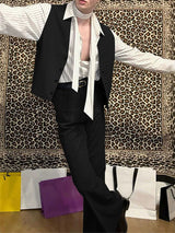 Men's Solid Color Casual Two Pieces Outfit SKUL24989