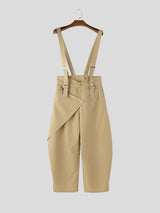 Men's Solid Color Deconstructed Metal Decor Jumpsuit SKUL51832