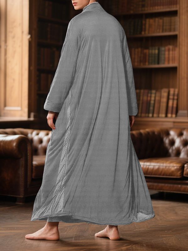 Men's Sheer Mesh Loose Long Sleeve Cardigan SKUL29592