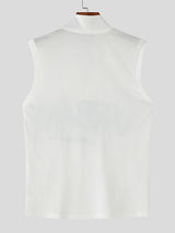 Mens Letter Print Textured Casual Tank SKUL12860