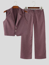 Men's Striped Casual Two Pieces Outfit SKUL23723