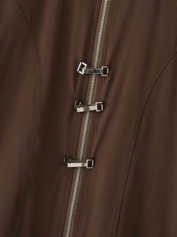 Men's Solid Color Knit Zip Long Sleeve T-shirt SKUL42806