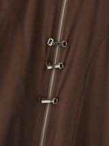 Men's Solid Color Knit Zip Long Sleeve T-shirt SKUL42806