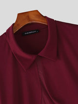 Men's Avant-Garde Sheer Mesh Splicing Cropped Bolero Overlay Lapel Sleeveless Shirt SKUL62963