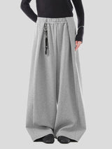 Men's Solid Color Pleated Loose Fit Wide Leg Pant SKUL50710