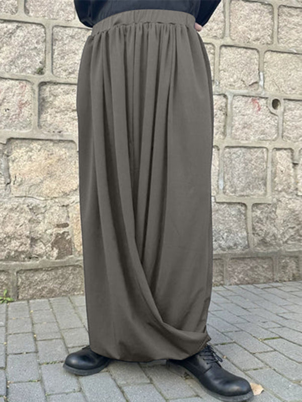 Men's Solid Color Wide Leg Casual Pant SKUL22805