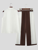 Men's Colorblock Casual Two Pieces Outfit SKUL24962