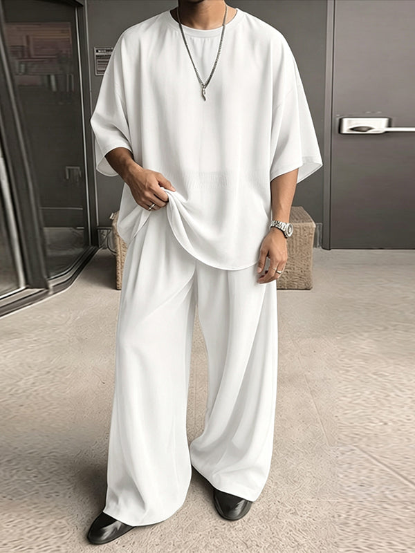 Men's Early Autumn High Street Oversized Drop Shoulder Two Pieces Outfit SKUL79213