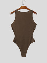 Mens Cut-Out Drawstring Sleeveless Bodysuit SKUL13030