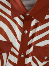 Men's Zebra Print Colorblock Sleeveless Shirt SKUL18928