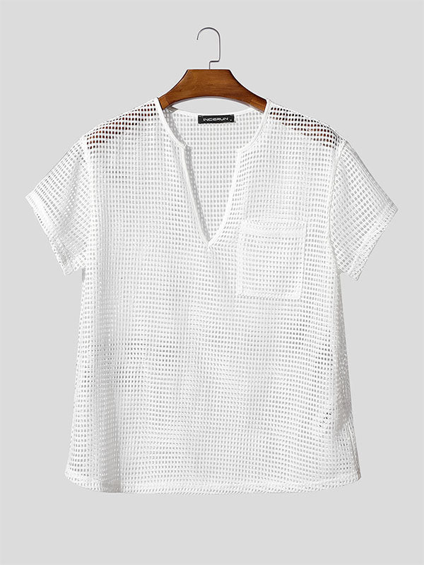 Mens Sheer Mesh Short Sleeve T-Shirt SKUL19006