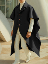 Men's Solid Loose Wide Sleeve Cloak SKUL28407