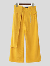 Men's Deconstructed Layered Wide Leg Casual Pant SKUL48797