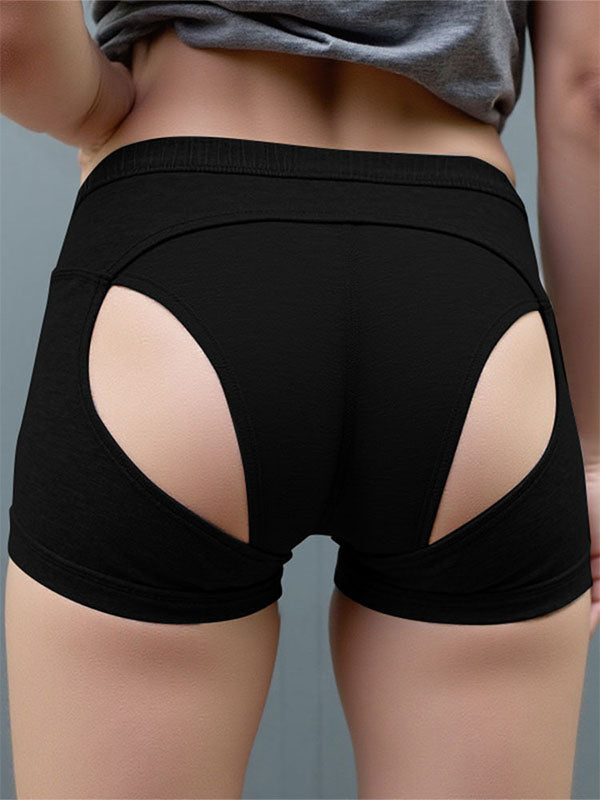 Men's Solid Color Hollow Casual Short SKUL22529