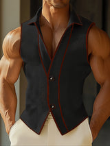 Mens Colorblock Casual Sleeveless Waistcoat SKUL20524
